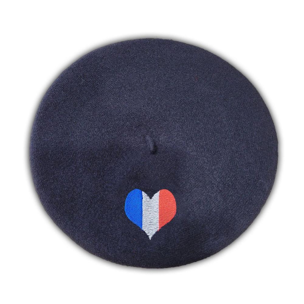 Béret Cœur bleu blanc rouge