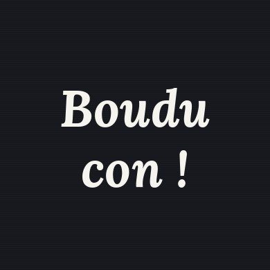 Logo Boudu con !